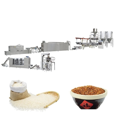 500Kg / Hr برغي شل الاصطناعي خط تجهيز الأرز الفولاذ المقاوم للصدأ